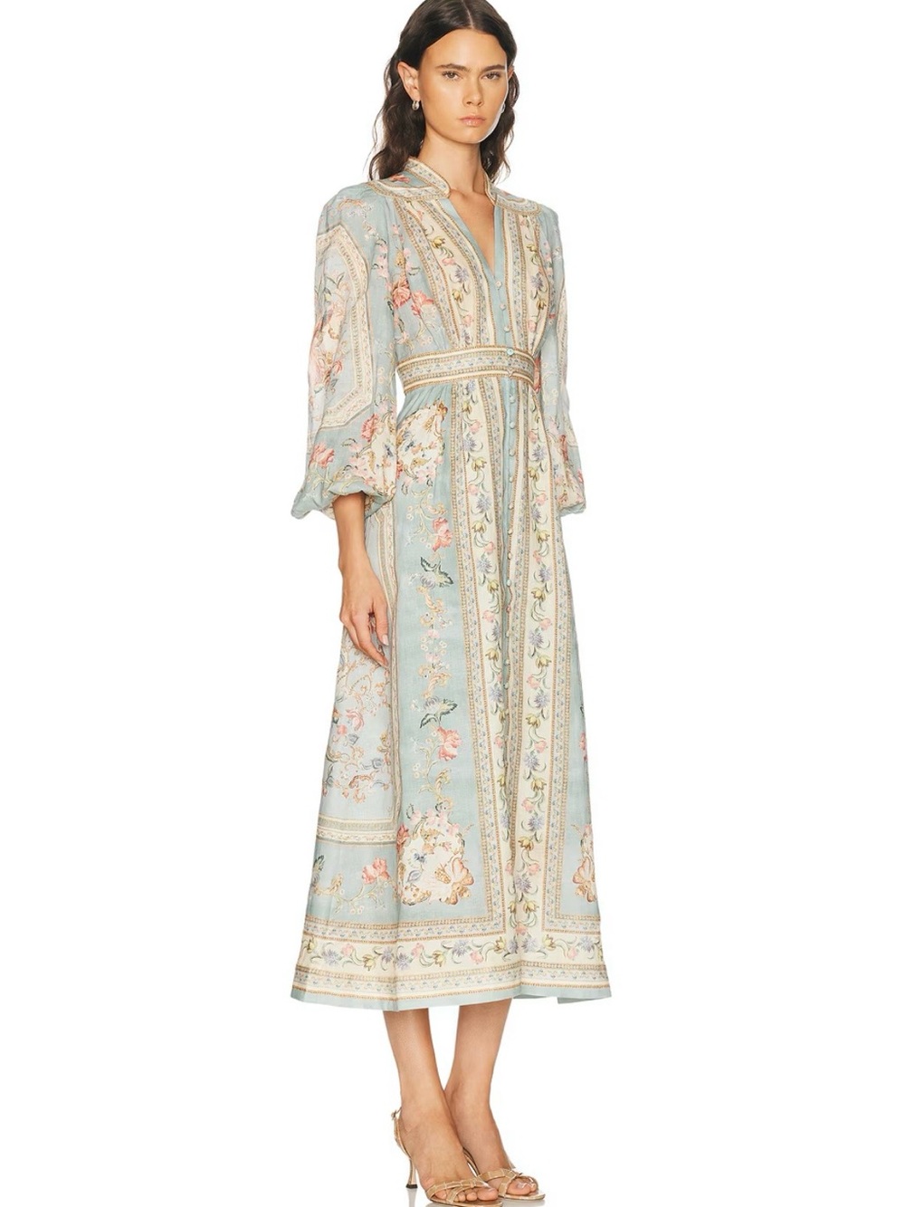 Zimmermann Roselight floral linen midi dress - Picture 2 of 16